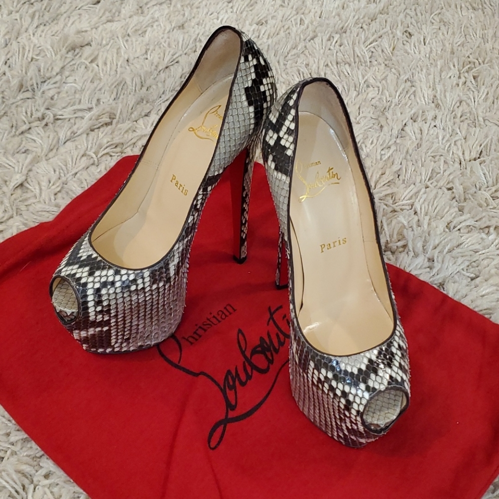 Euc Christian Louboutin Python Highness - image 1